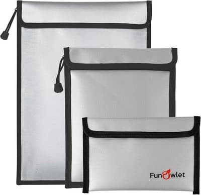 Fireproof & Waterproof Document Bag Set (3-Pack)