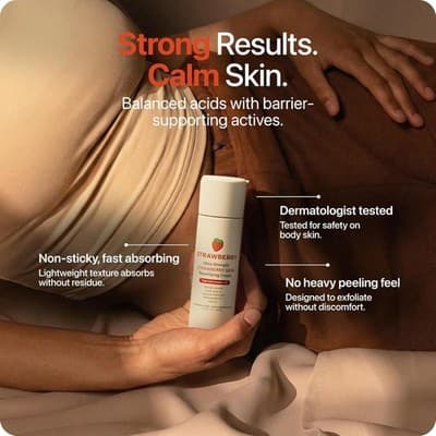 Strawberry KP Bump Eraser Cream Keratosis Pilaris Glycolic Acid Exfoliating