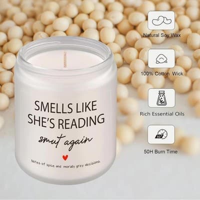 Smells Like She’s Reading Smut Again Candle – 9oz