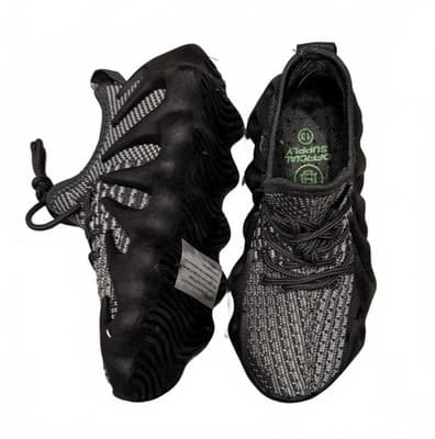 Official Supply Kids Black Gray Knit Sneakers Boost Style w/Box SZ13
