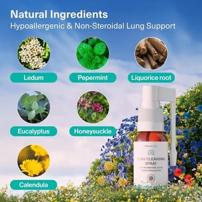 MediLisk Lung Cleansing Spray Natural Herbal Formula 30ml