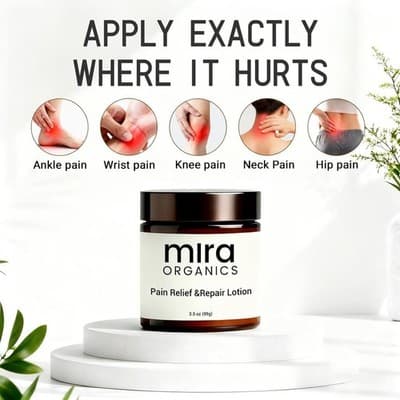 Mira ORGANICS Pain Relief & Repair Lotion 3.5oz - for All Skin Types