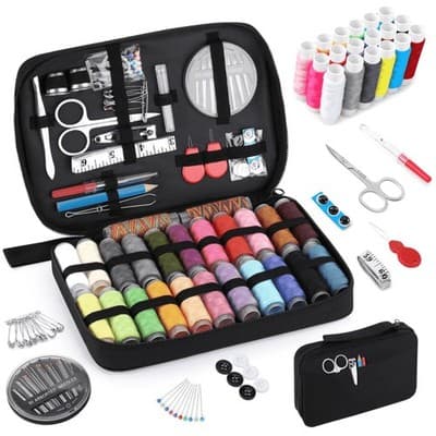 All-in-One Sewing Kit Case Complete Repair Set Home Travel Emergencies