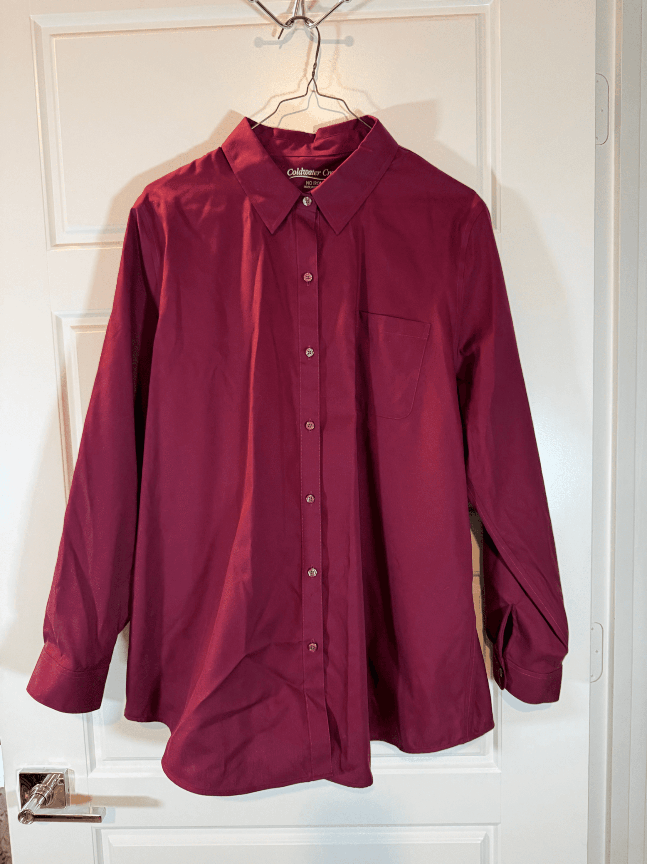 Coldwater Creek No Iron Shirt Large