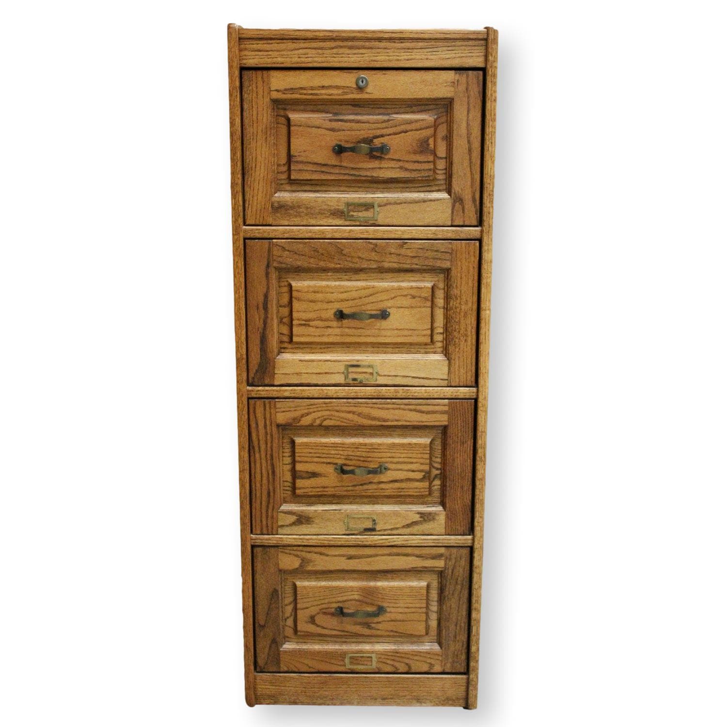 Dark Oak 4 Drawer File Cabinet - Dark Oak