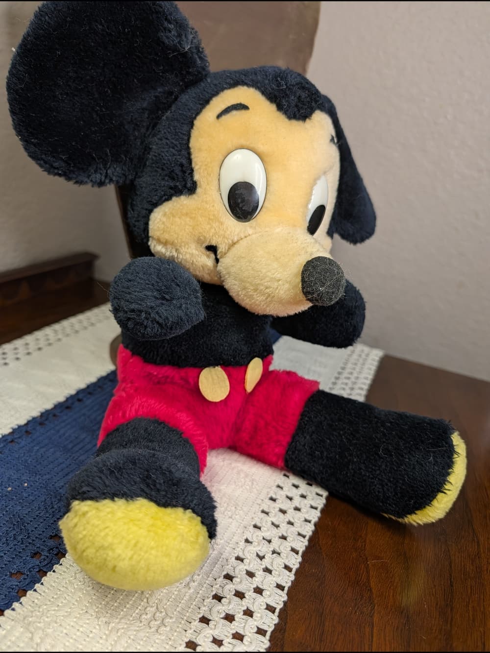 Vintage Walt Disney Mickey Mouse Plush Stuffed Animal Toy 14"