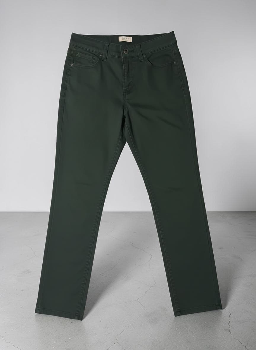 Curve appeal Women's Green Straight-Leg Pants