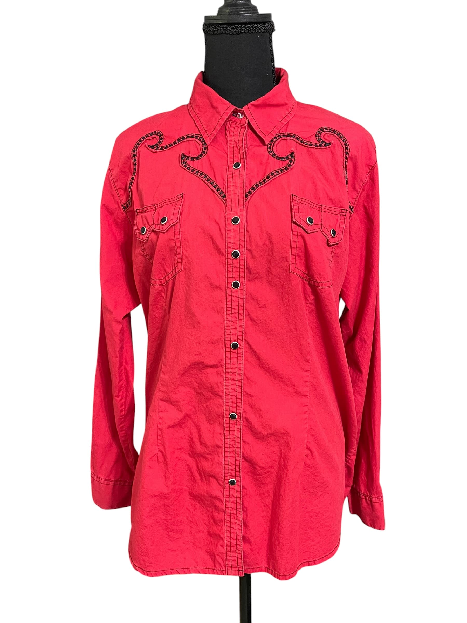 Rock 47 by Wrangler Vintage Women’s Bedazzled Western/Cowgirl L/S Shirt