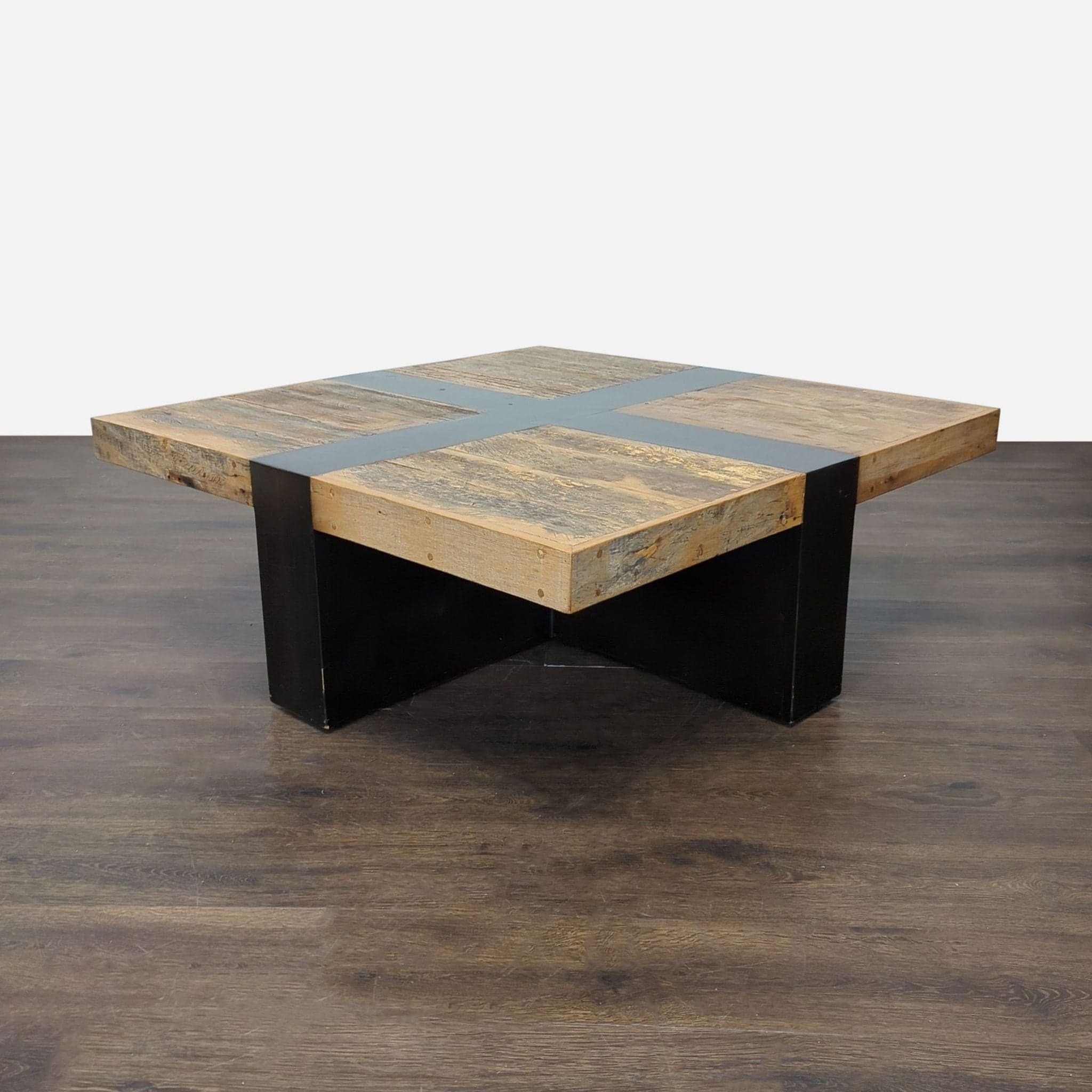 Wood Contrast Square Coffee Table