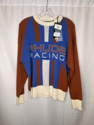 Rhude Men’s Racing Sweater Knit Size Medium Brand New MSRP $1723