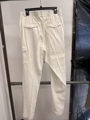 Peserico Men White Pants Brand New MSRP $449 Size 52