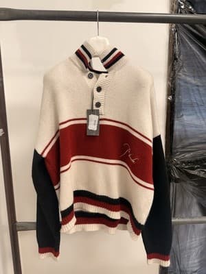 Rhude Cashmere Sweater Red/White/Black Size Large