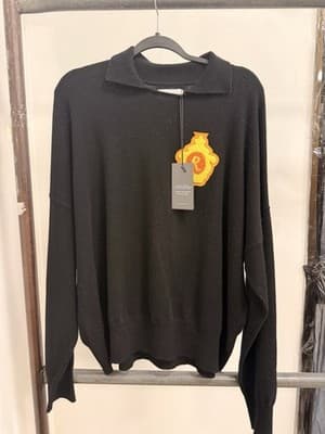Rhude Collared Black Sweater Size L MSRP $650 (Multiple Colors)