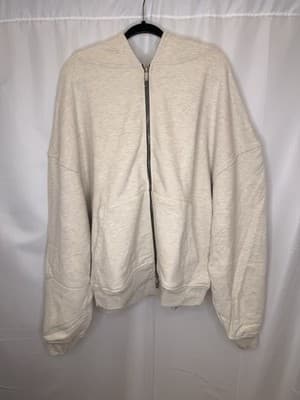 RHUDE Mens Zipper Sweatshirt Long Sleeve Dual Zipper Heavyweight Size L
