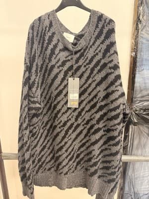 Rhude Grey Sweater Cashmere MSRP $650 Size XL