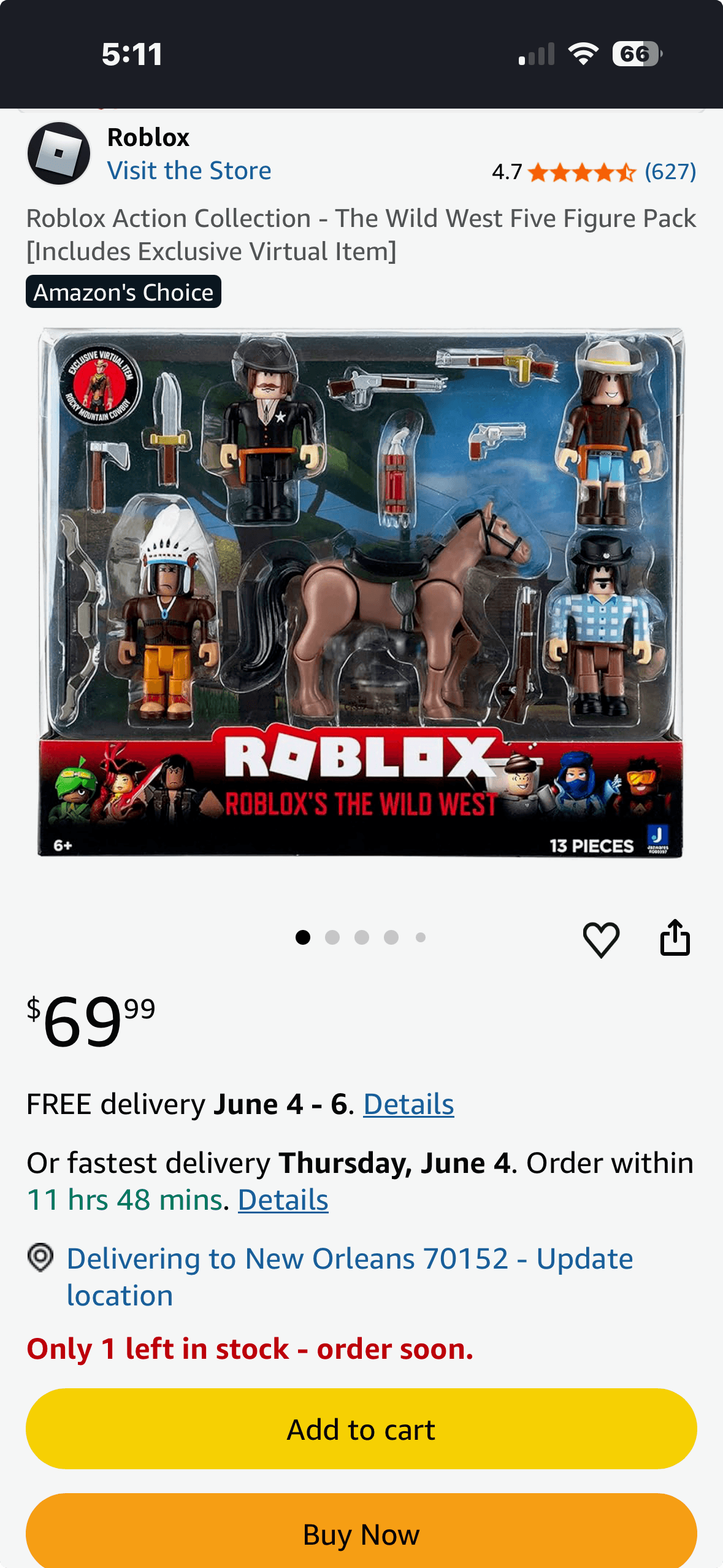 Roblox The Wild West 5 Figure Pack 13 Pieces Exclusive Virtual Item Code NEW
