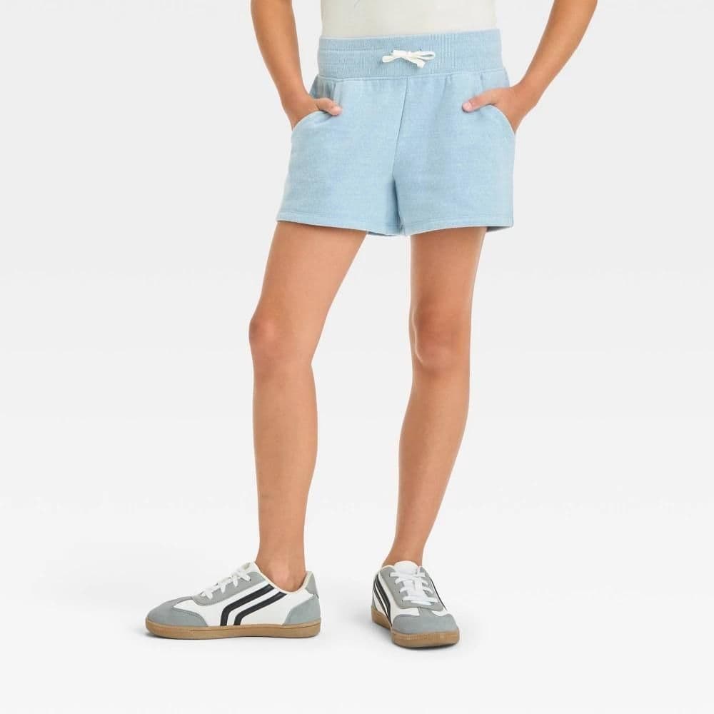 #5727 XL Girls' Fleece Shorts - Cat & Jack Dusty Blue - Default