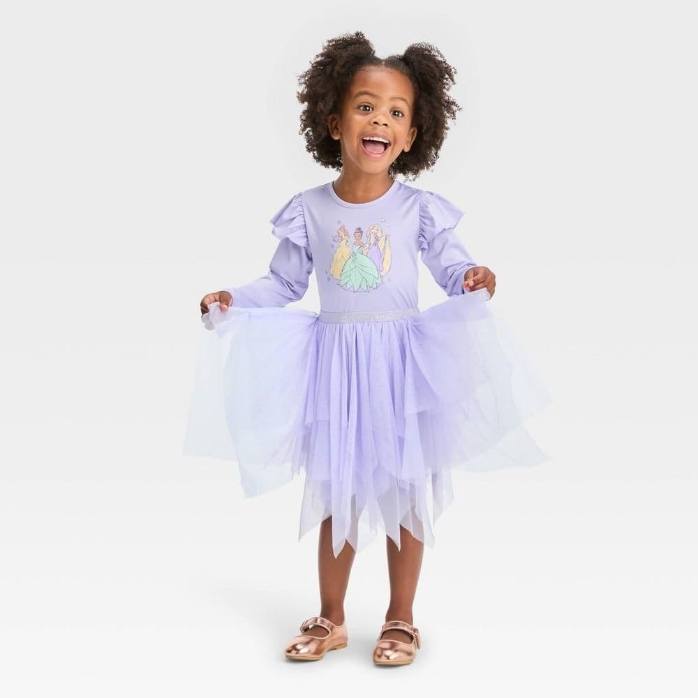 #8893 3T Toddler Girls' Disney Princess Ballerina Tutu Dress - Purple - Default