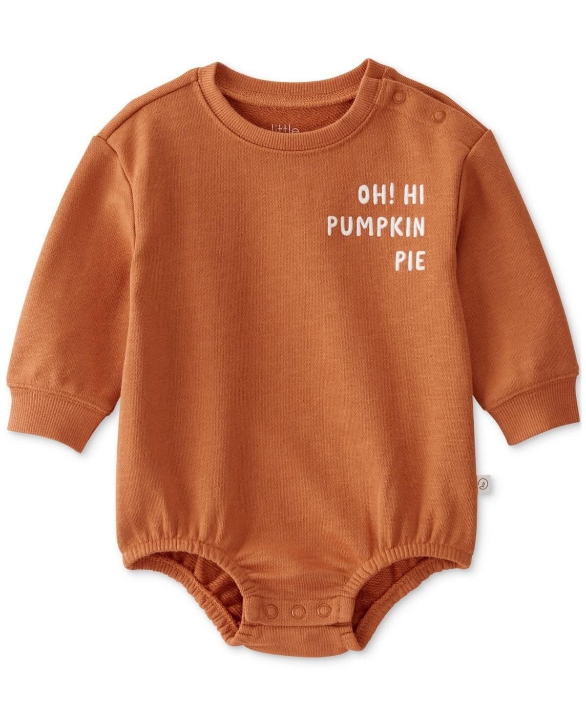 #4183 24M Little Planet by Carter's Organic Baby Sweatshirt Bodysuit - Orange - Default
