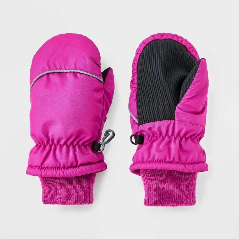 #1914 12-24M Baby Girls' Snowplay Mittens - Cat & Jack Magenta - Default