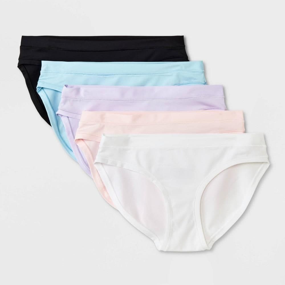 #5301 Medium Girls' 5pk Microfiber Bikini - All In Motion Blue - Default