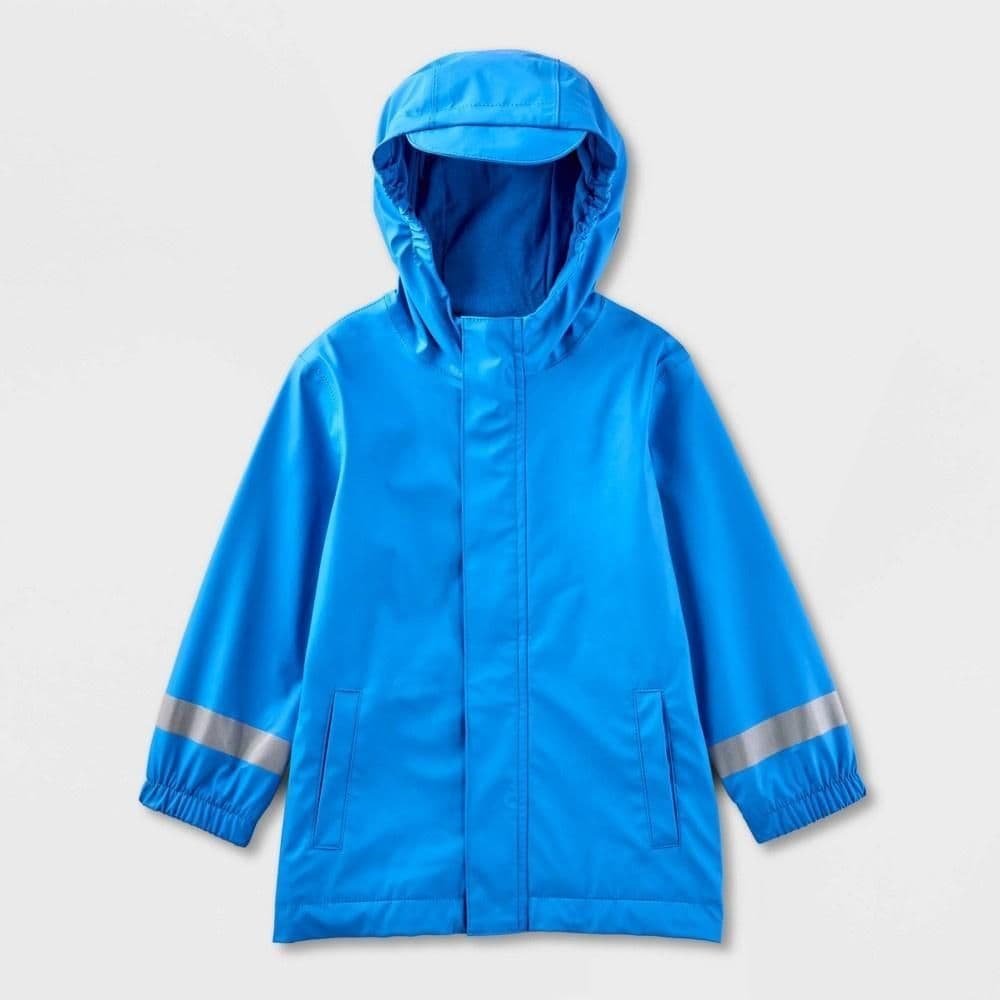#1669 12M Baby Rubber Rain Jacket - Cat & Jack Blue - Default