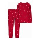 #2265 2T Carter'sToddler 2pc Cotton Long Sleeve Candy Cane Christmas Pajama Set - Red - Default