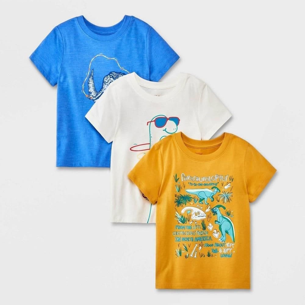 #4092 18M Toddler Boys' 3pk Short Sleeve Graphic T-Shirt - Cat & Jack - Default