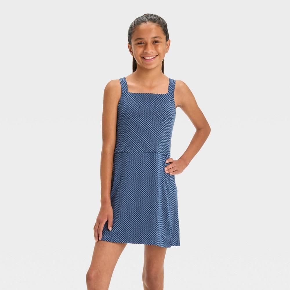 #5556 Large Girls' Fashion Active Dress - All In Motion Dark Blue - Default
