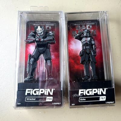 NIB FiGPiN - Star Wars: The Bad Batch - Wrecker #766 & Echo #767 - NEW - Sealed