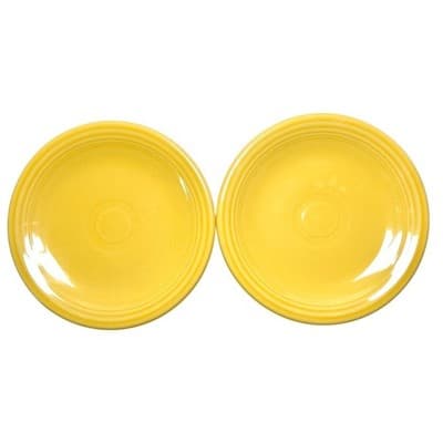 Pair Homer Laughlin Fiesta 6" sunflower yellow plates