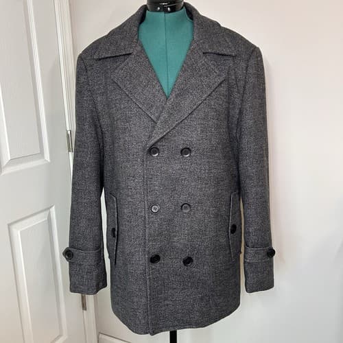 Alliance Fashion Men’s Double Breasted Coat Large