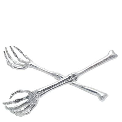 New in Box Department 56 Arm/hand Skeleton Salad Server Tongs Halloween 12"