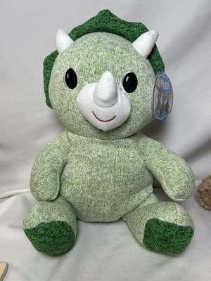 NWT Toy Box Plush Knitted Animals Triceratops