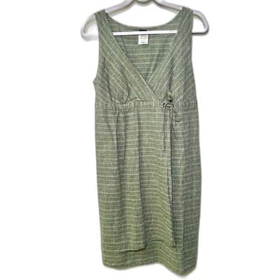 Patagonia Island Hemp Basin Green Crossover Dress Size 10