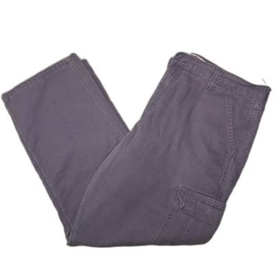 Wrangler Authentics Gray Fleece-Lined Cargo Pants 36x30