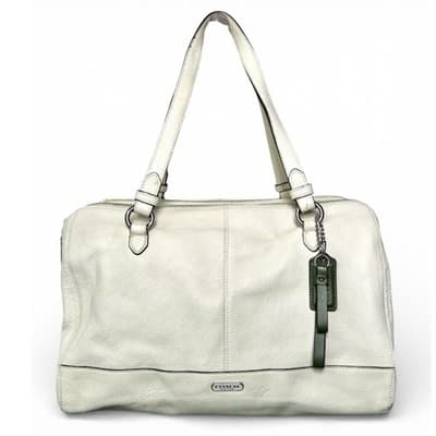 Coach #31324 Vermillion Park Kathryn Triple Zip Soft Pebble Leather Satchel Bag