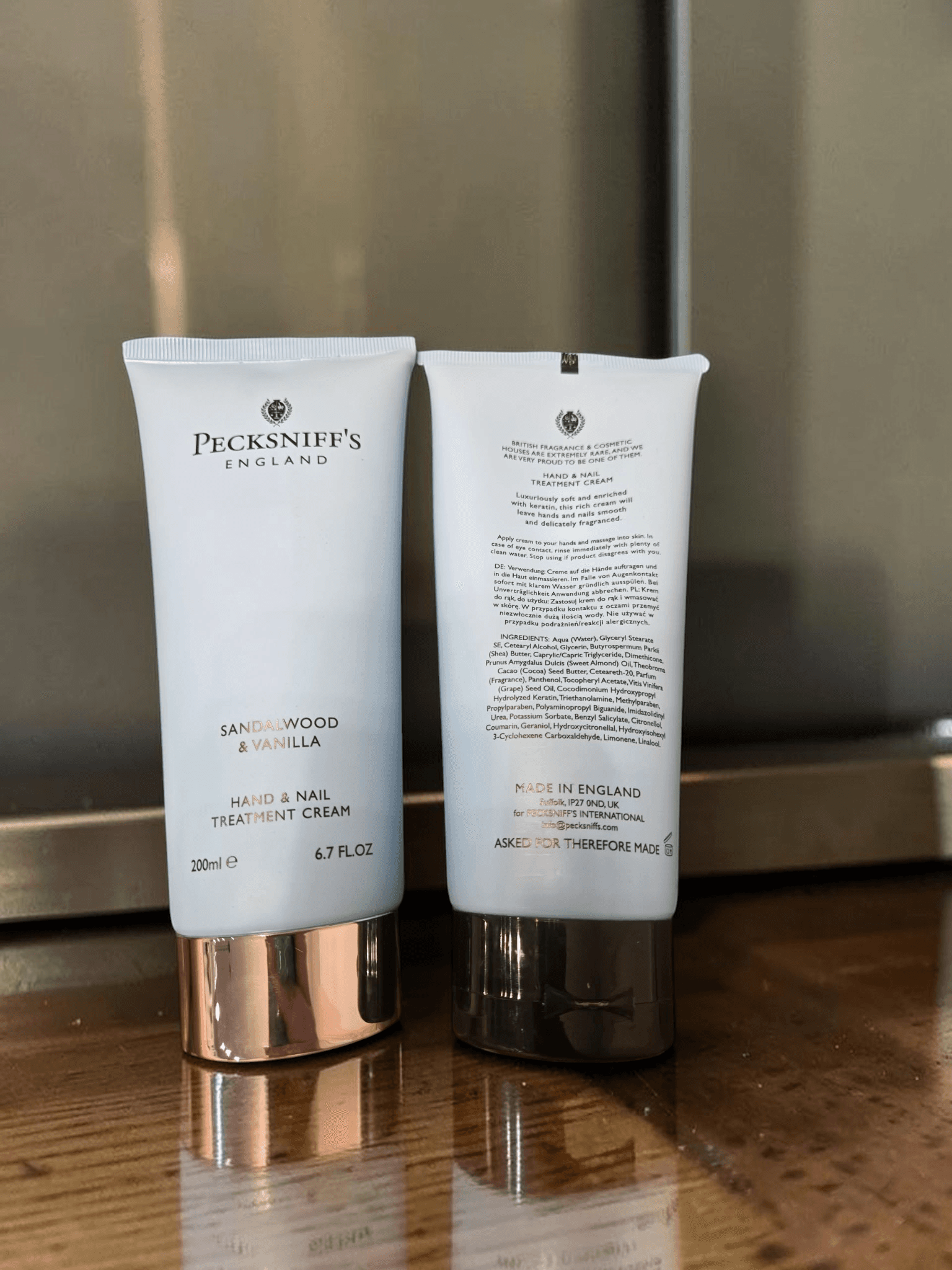 Pecksniff's Sandalwood & Vanilla Hand & Nail Treatment Cream 200ml
