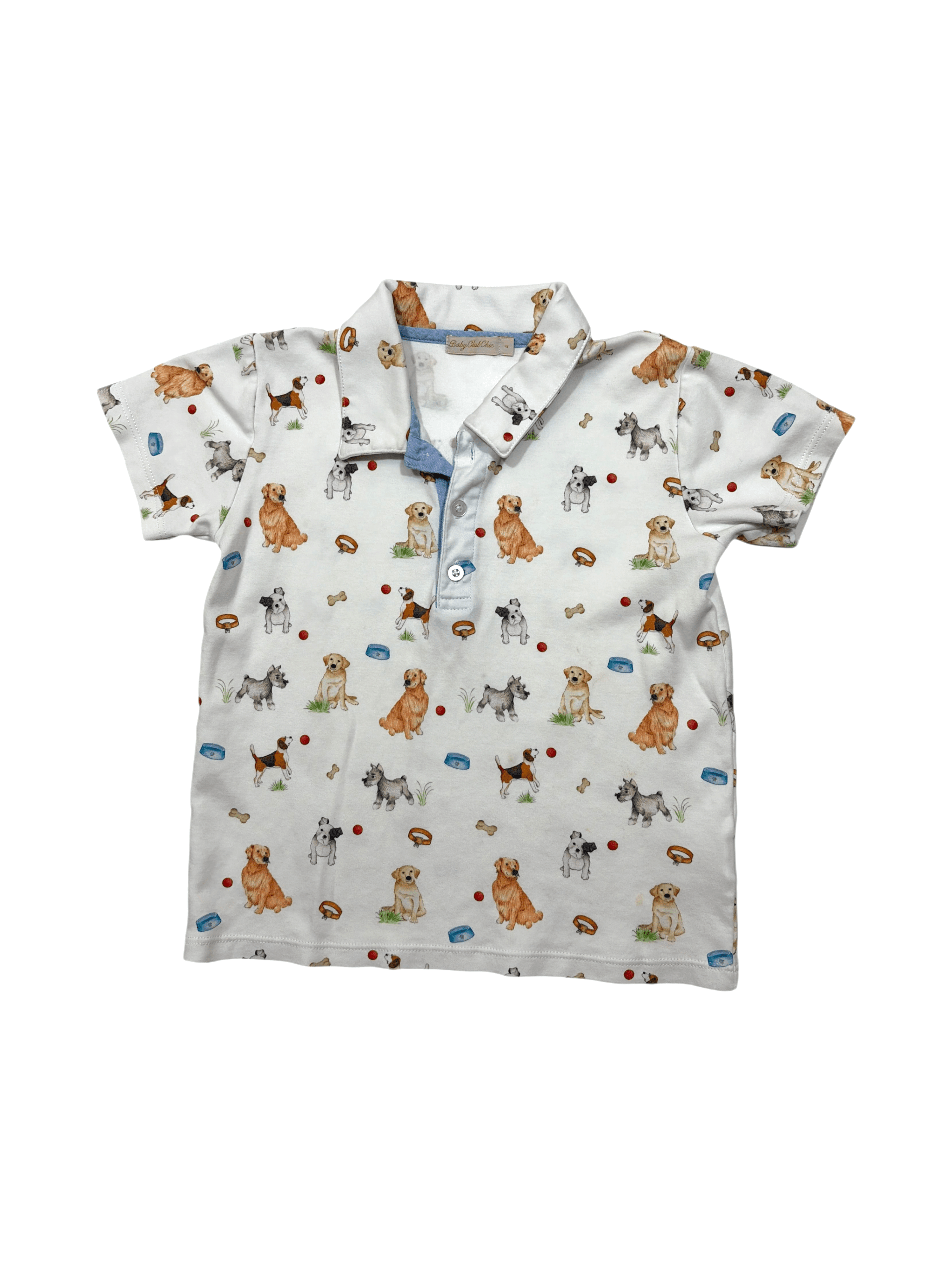 Baby Club Chic size 4 boys puppy polo