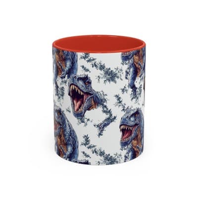 Funny Dinosaur Coffee Mug, T-Rex Gift for Men, Kids, Jurassic Fans, Decor