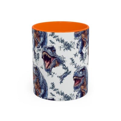 Funny Dinosaur Coffee Mug, T-Rex Gift for Men, Kids, Jurassic Fans, Decor