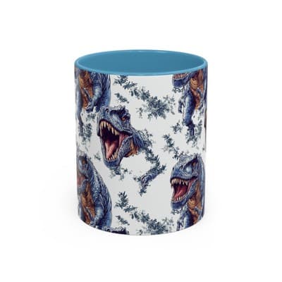 Funny Dinosaur Coffee Mug, T-Rex Gift for Men, Kids, Jurassic Fans, Decor