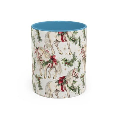 Christmas Horse Mug 11oz 15oz | Holiday Gift | Cozy Winter Decor | Equine Lovers