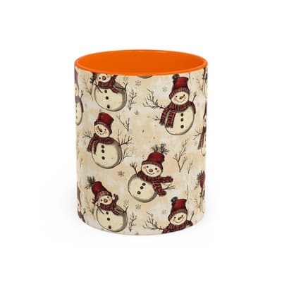 Vintage Snowman Coffee Mug 11oz 15oz | Holiday Mug | Cozy Christmas Gift Idea
