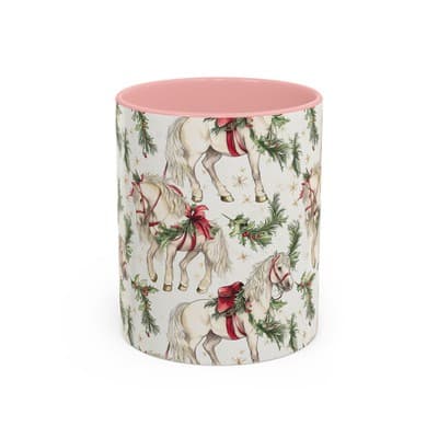 Christmas Horse Mug 11oz 15oz | Holiday Gift | Cozy Winter Decor | Equine Lovers