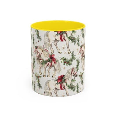 Christmas Horse Mug 11oz 15oz | Holiday Gift | Cozy Winter Decor | Equine Lovers