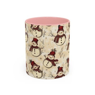 Vintage Snowman Coffee Mug 11oz 15oz | Holiday Mug | Cozy Christmas Gift Idea