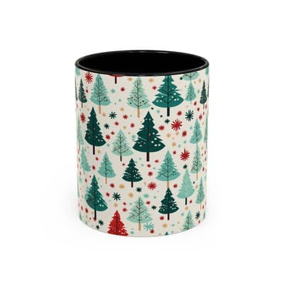 Christmas Tree Coffee Mug 11oz 15oz | Holiday Gift | Cute Winter Hot Cocoa Cup