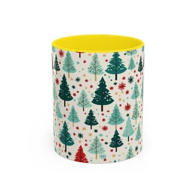Christmas Tree Coffee Mug 11oz 15oz | Holiday Gift | Cute Winter Hot Cocoa Cup