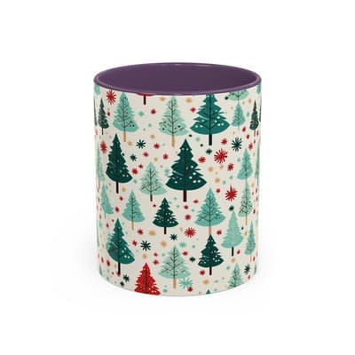 Christmas Tree Coffee Mug 11oz 15oz | Holiday Gift | Cute Winter Hot Cocoa Cup